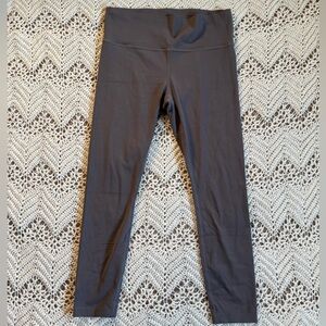 Athleta Taupe Leggings Fabric Waistband Hidden Pocket Brown Size Medium Soft